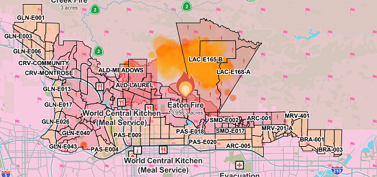 Wildfire map