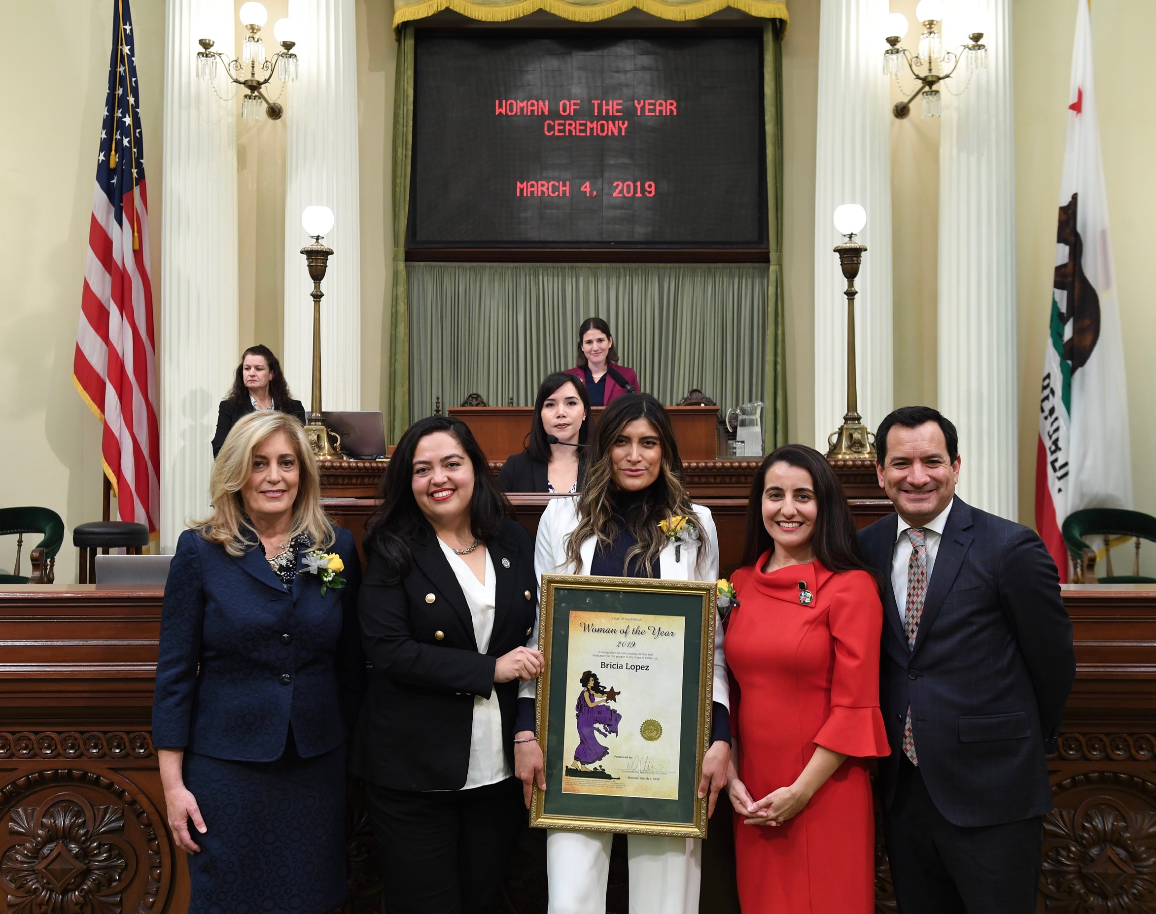 Bricia Lopez was named the 2019 Woman of the Year of the 51st Assembly District