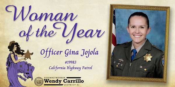 Assemblymember Carrillo Honors California Highway Patrol Officer Gina Jojola as Assembly District 51 Woman of the Year